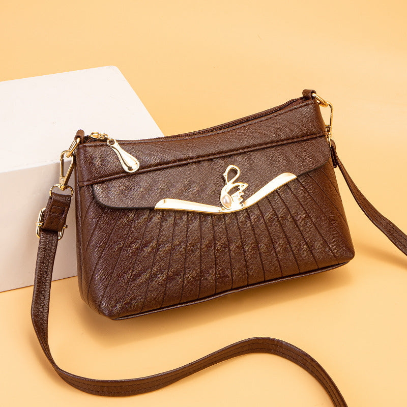 Mom Trendy People Shopping Soft Leather Handbags