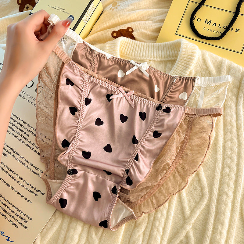 Lace Forged Sweet Large Underwear Wearable Panties
