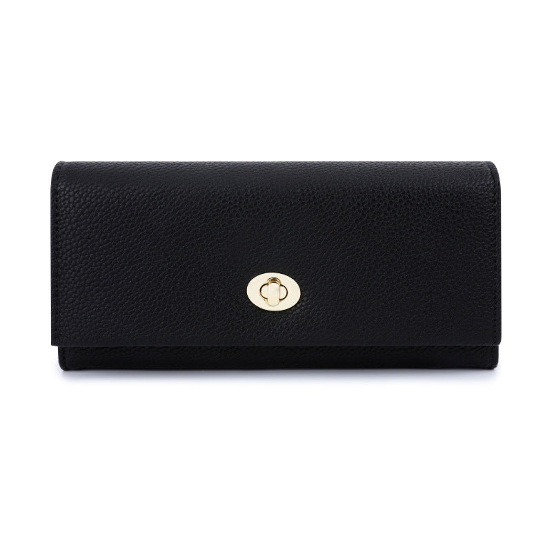 Women's Lychee Pattern Classic Elegant City Three Ladies Wallets