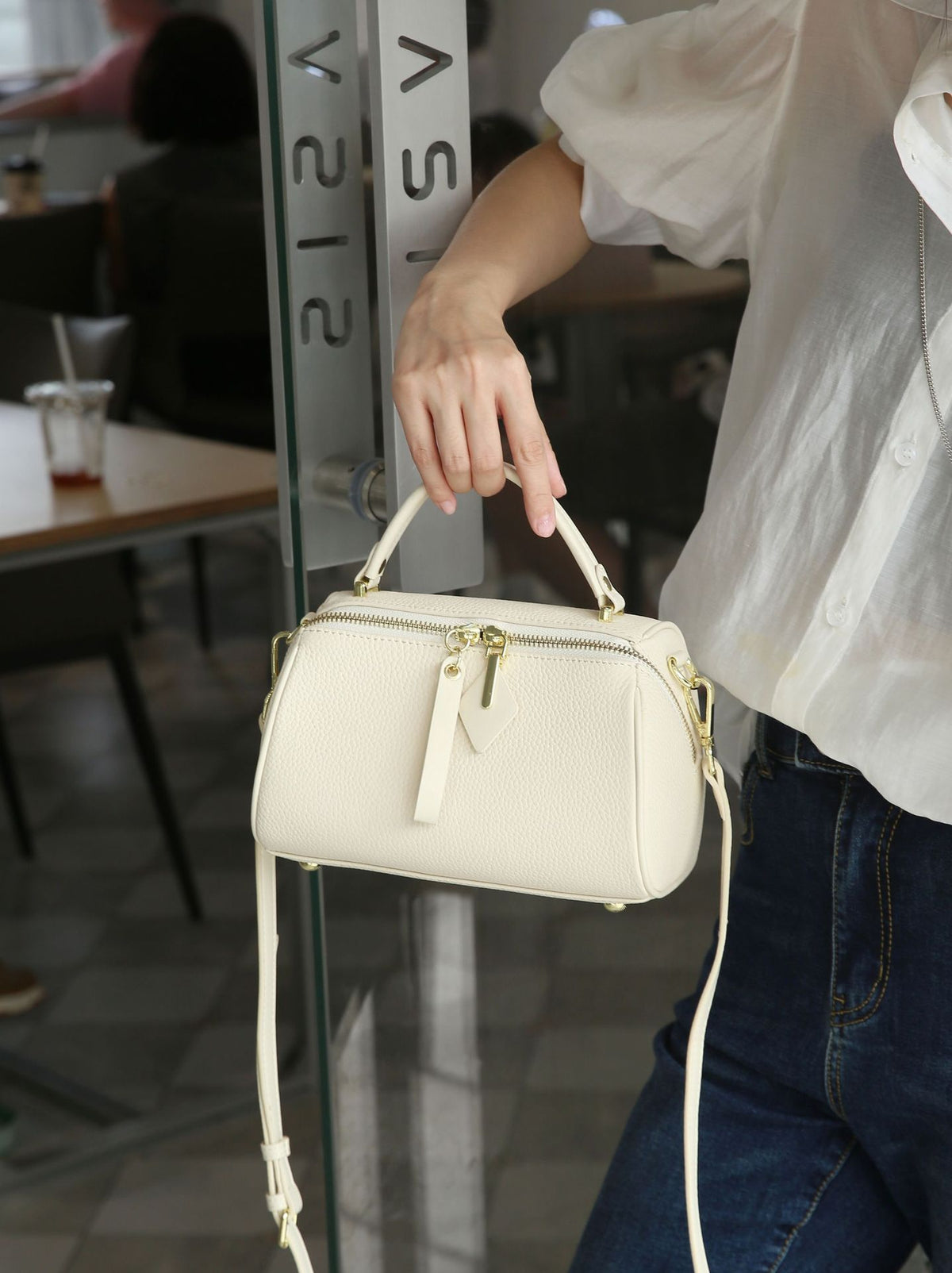 First Layer Cowhide Niche Pillow Popular Fashion Single Practical Version Women's Shoulder Bag