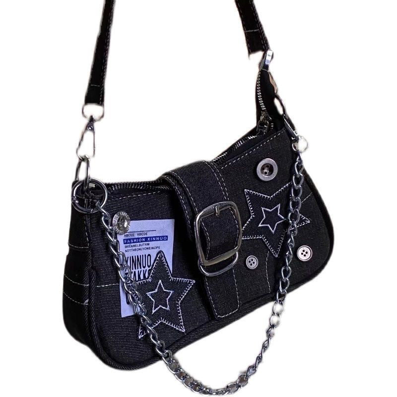 Underarm Niche Retro Button American English Bags