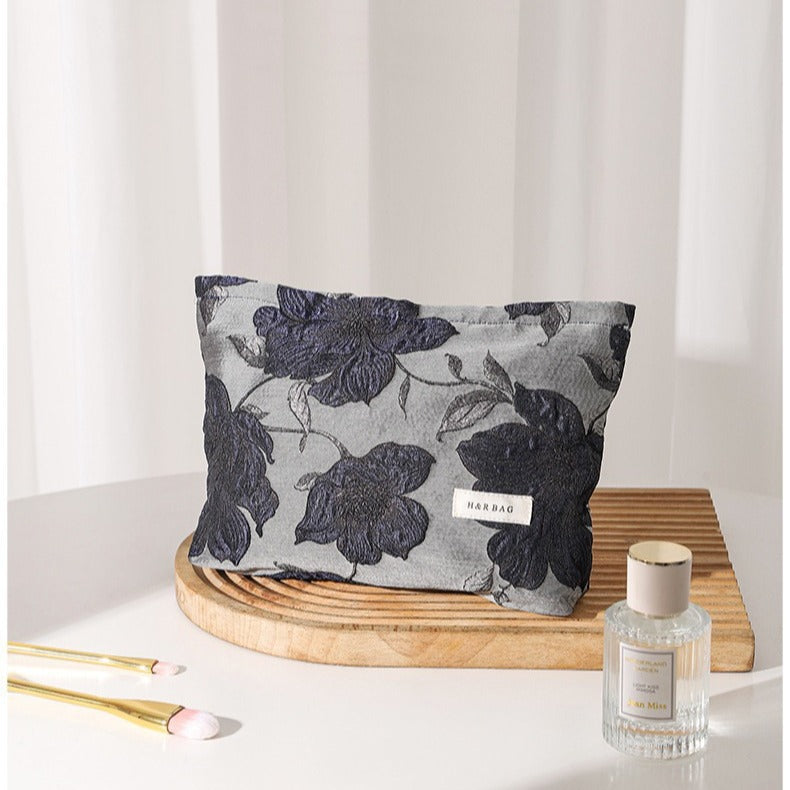 Embroidery Hand-held Portable Canvas Storage Skin Handbags