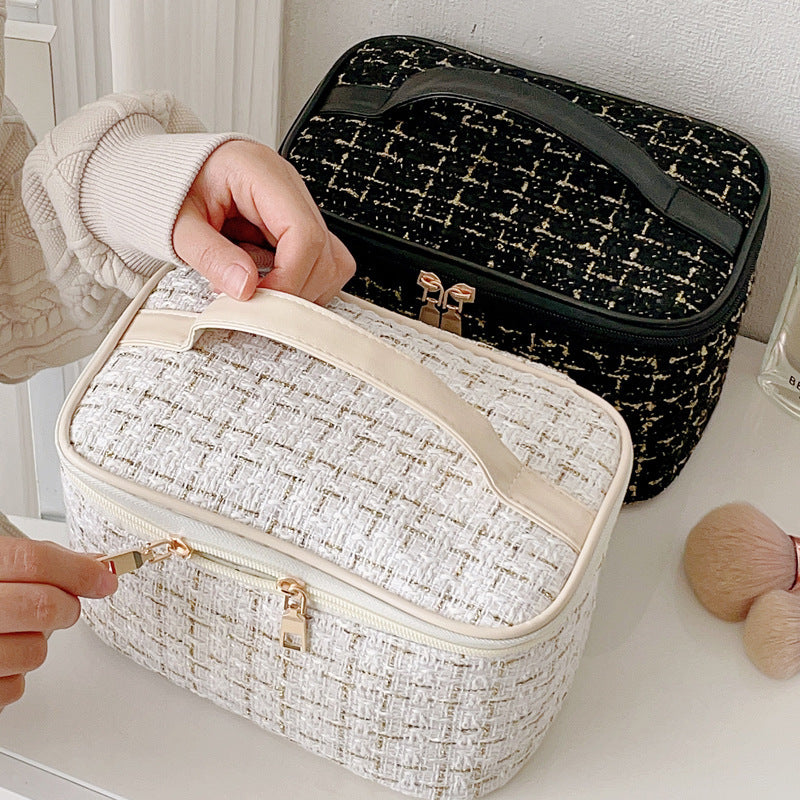 Style Large Capacity Plaid Portable Korean Toiletry Bags
