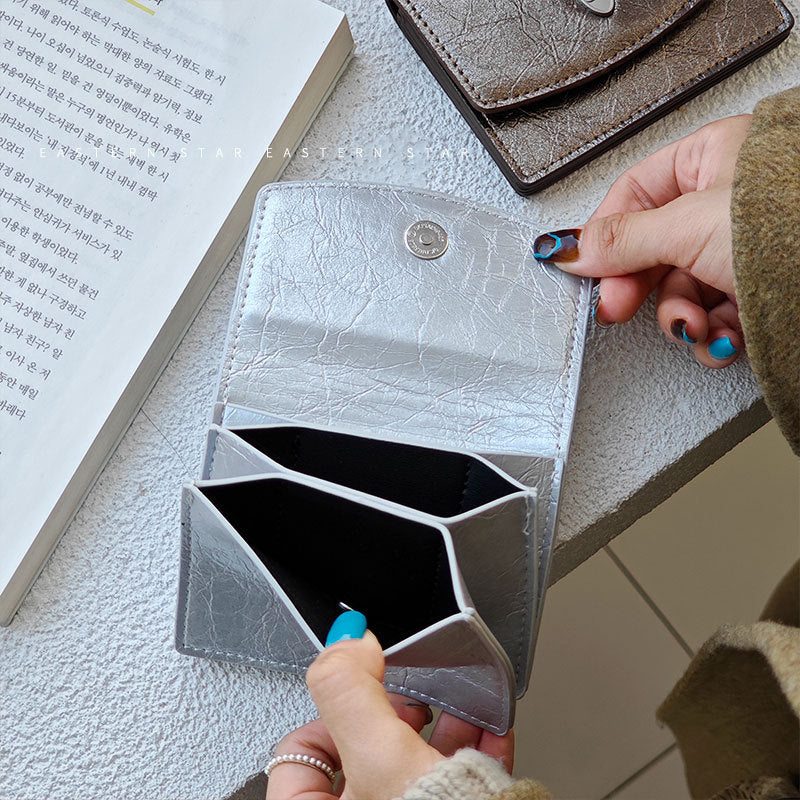 Women's Style Simple Crack Minimalist Large Capacity Card Holder