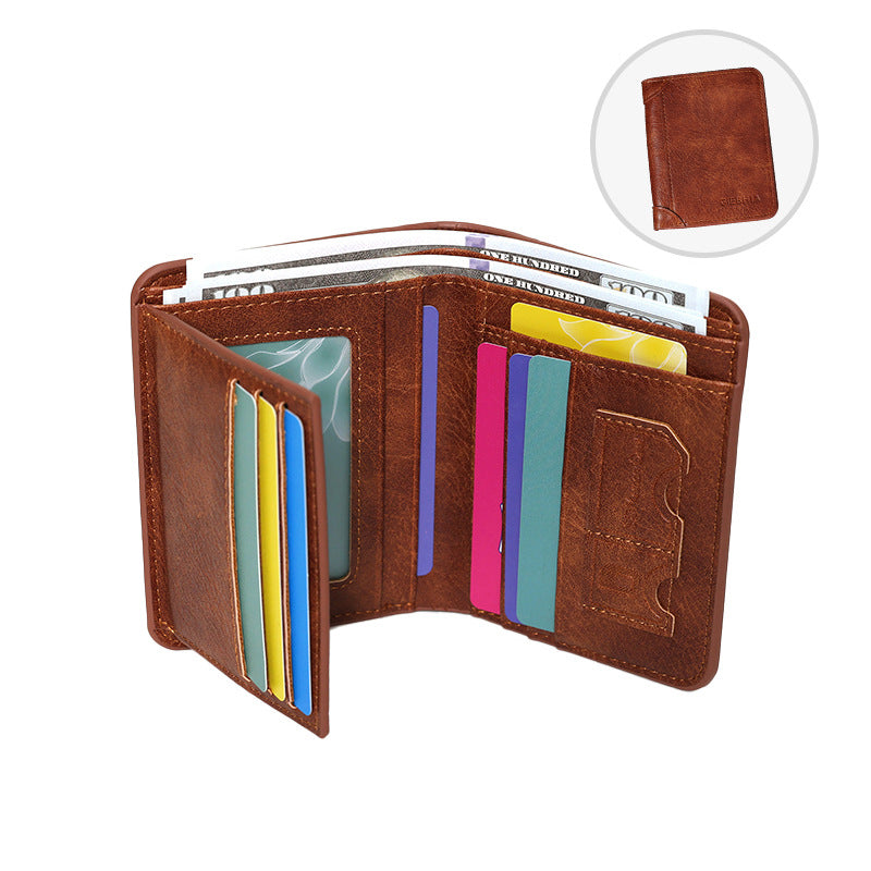Men's Elegant Comfortable Short Retro Business Men's Wallets