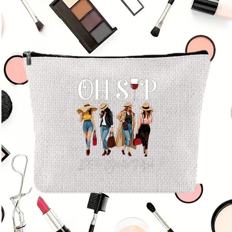 Printing Buggy Large Capacity Simple Zipper Makeup Bag