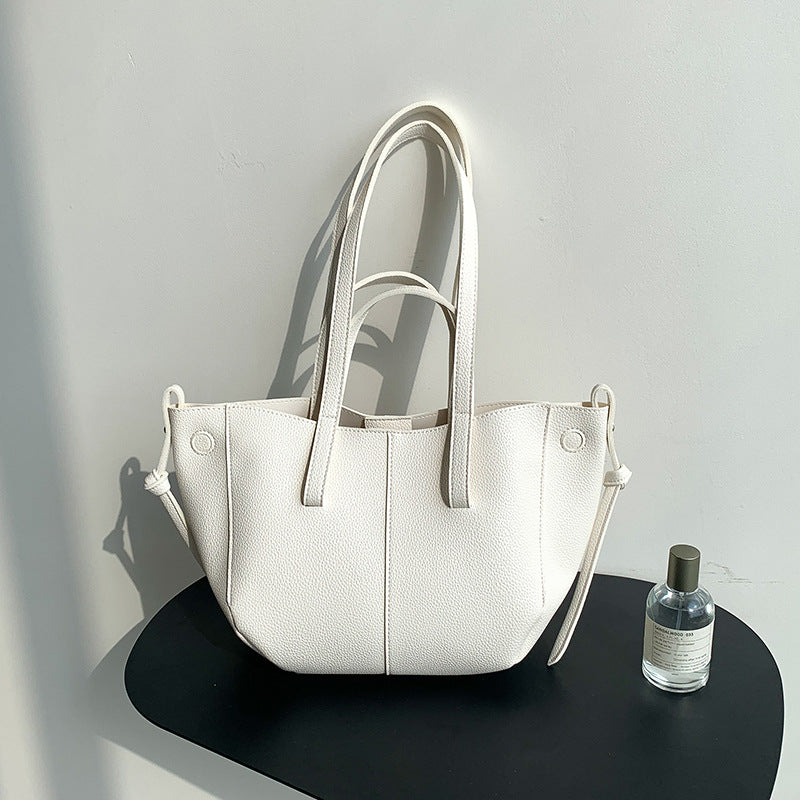 Women's Leather Portable Large Capacity Trendy Fashion Niche Handbags