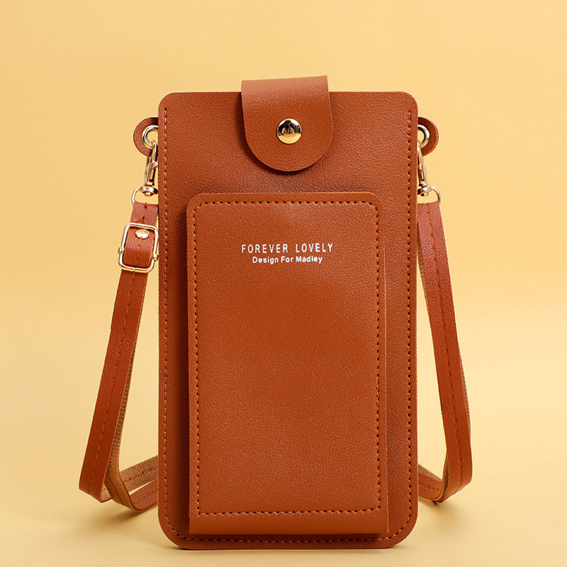 Women's Solid Color Fashion Simple License Phone Bags