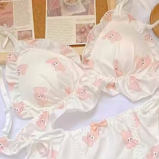 Breast Triangle Cup Cartoon Cute Pure Lingerie Sets