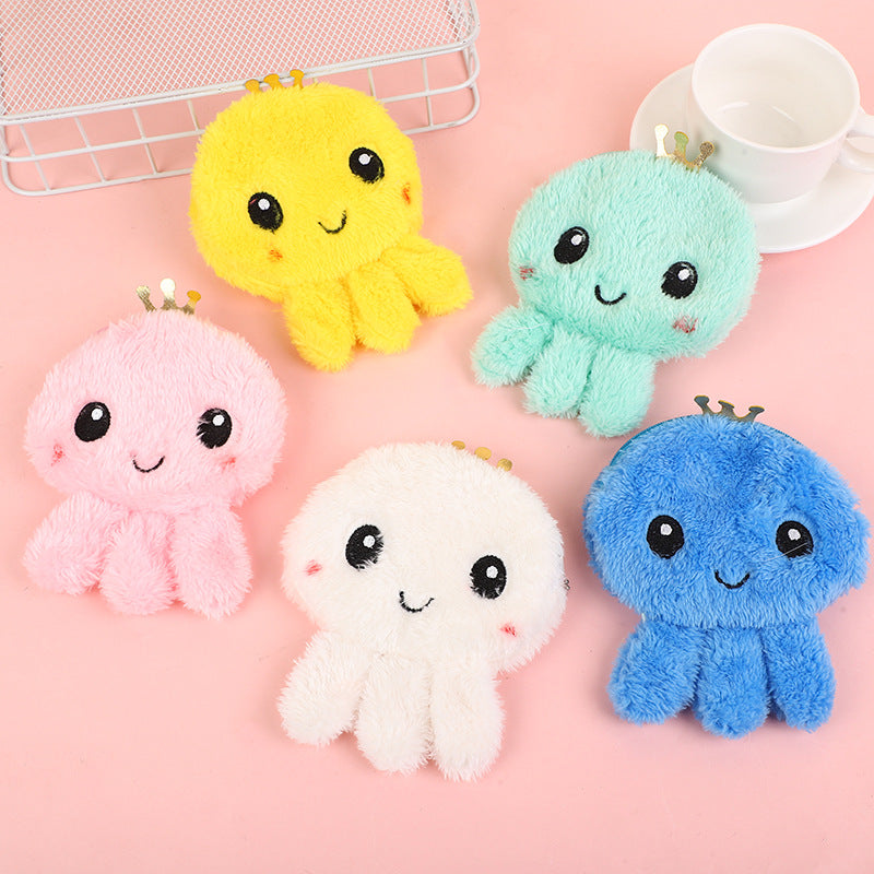 Korean Cute Octopus Cartoon Portable Mini Coin Purses