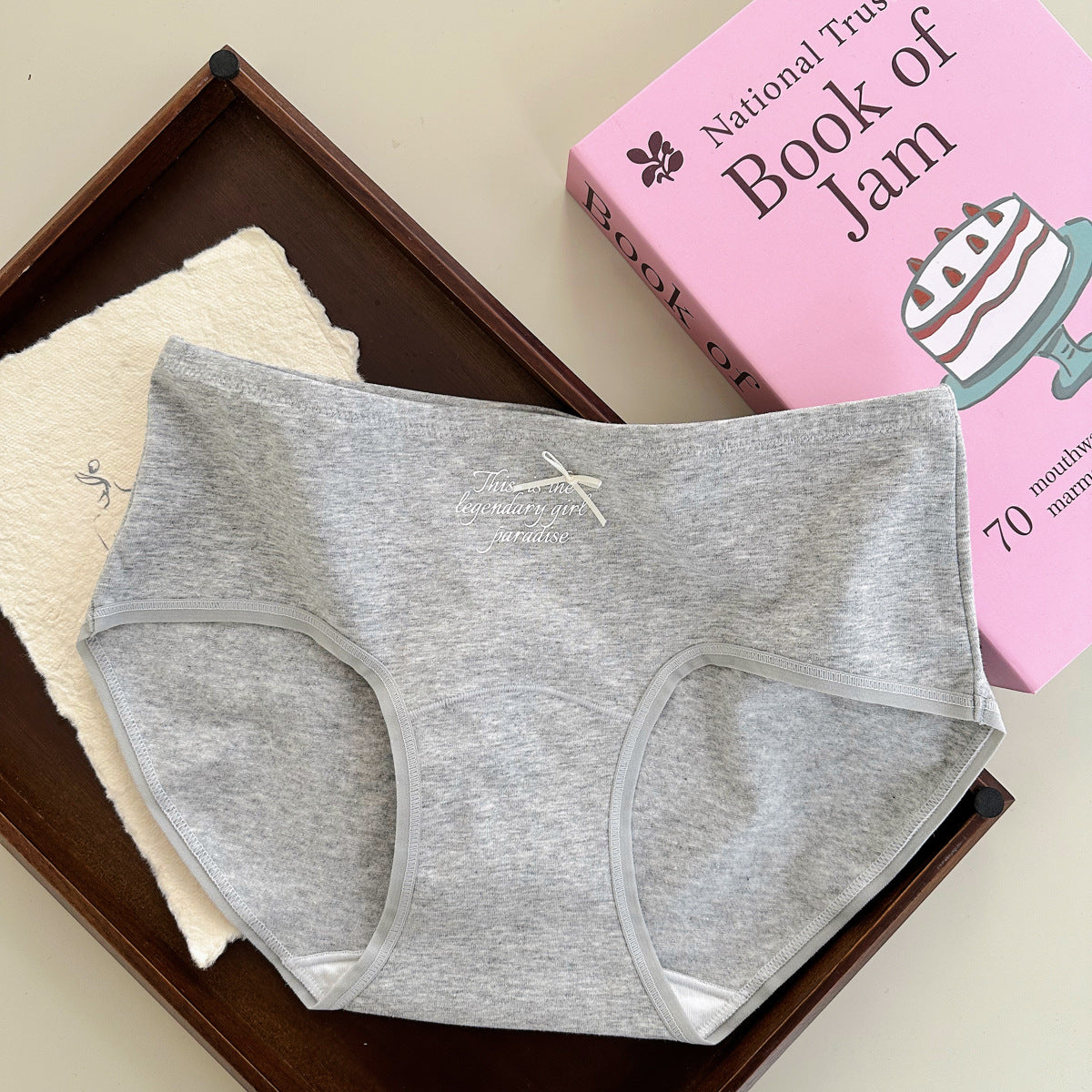 Women's Gray Adjustable Full Pants Lengthened Bottom Panties