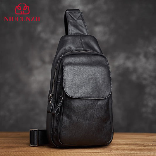 Men's Fashion Leather First Layer Cowhide Business Bags