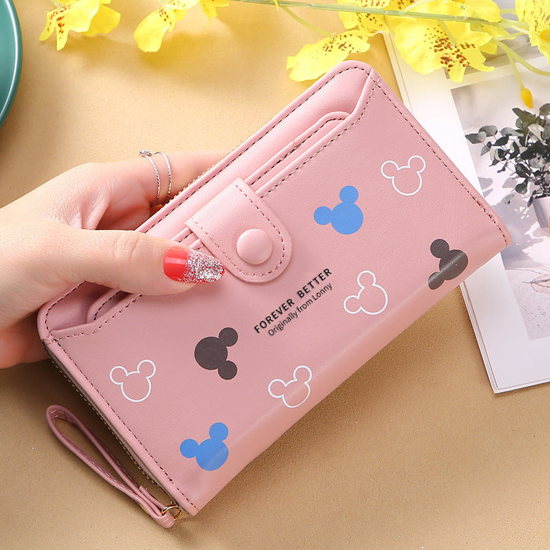 Women's Long Multiple Slots Zipper Bank Credit Ladies Wallet