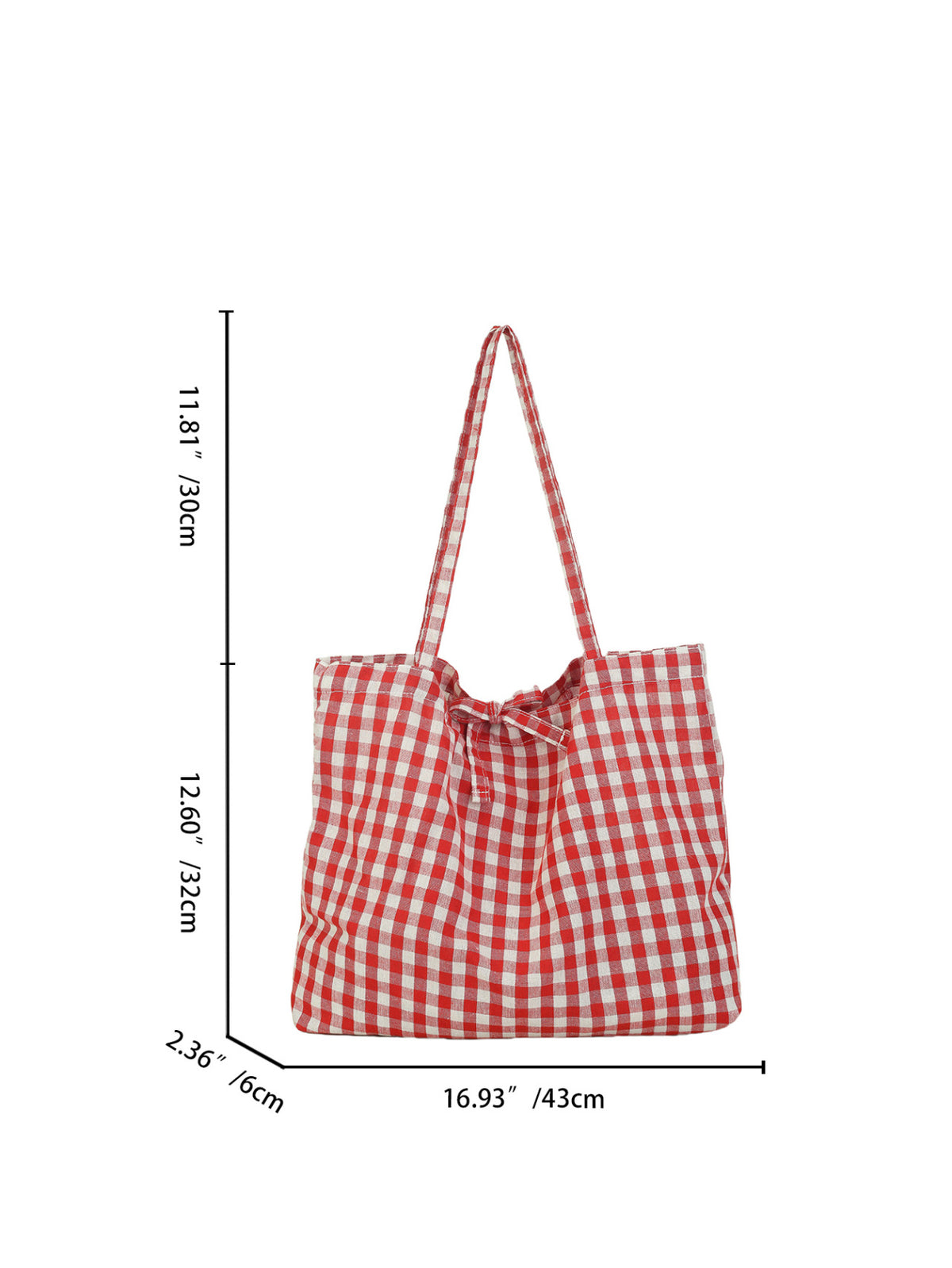Checked Canvas Artistic Style College Fashion Women's Shoulder Bag
