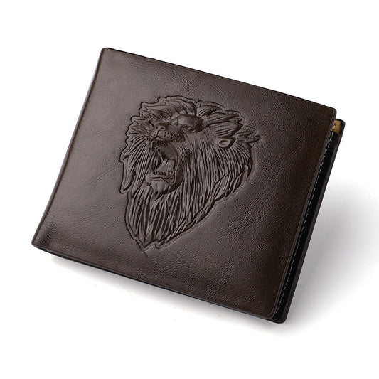 Men's Good-looking Short Boys Embossed Multiple Slots Men's Wallets