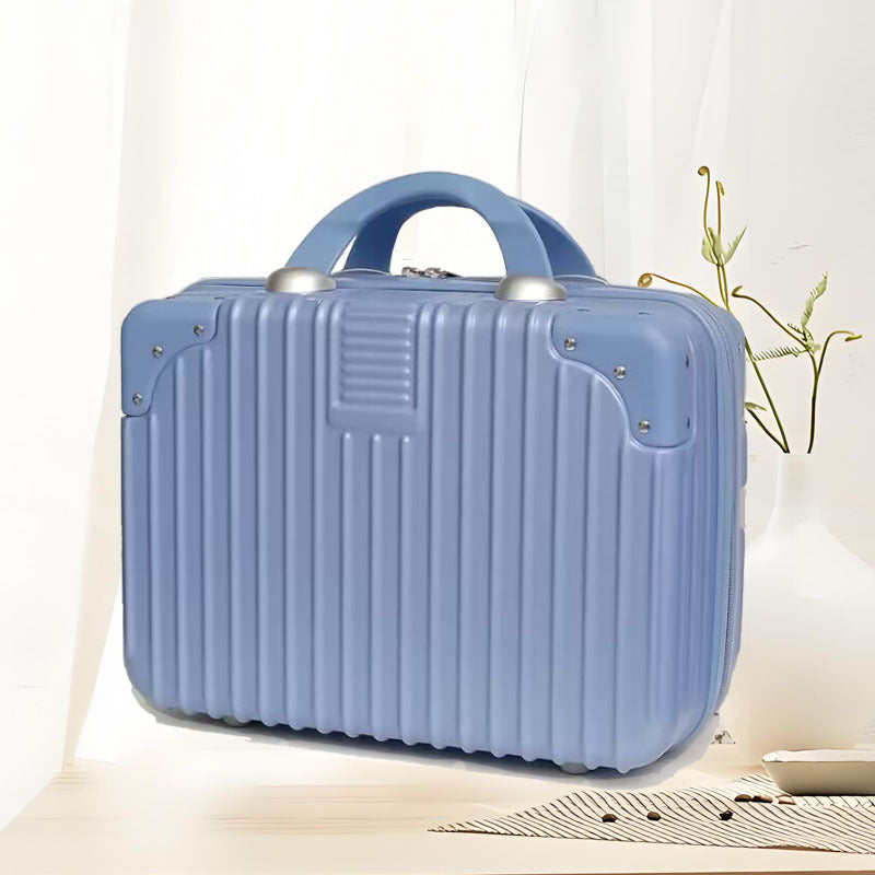 Inch Storage Mini Boarding Retro Blue Makeup Bag