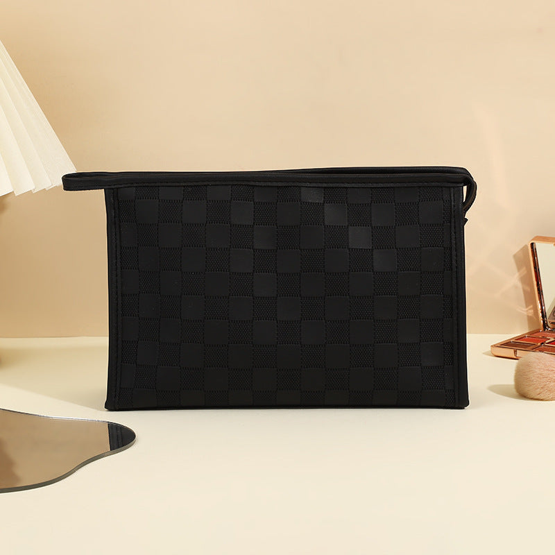 Women's High-grade Chessboard Storage Waterproof Portable Makeup Bag