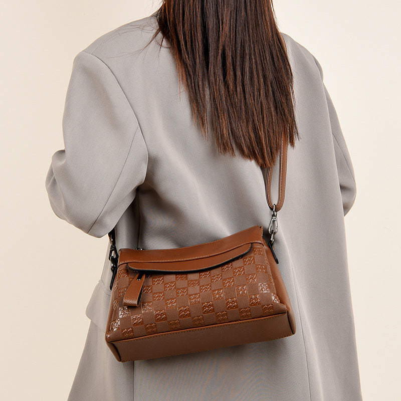 Women's Texture Soft Leather Mother Simple Versatile Large Bags