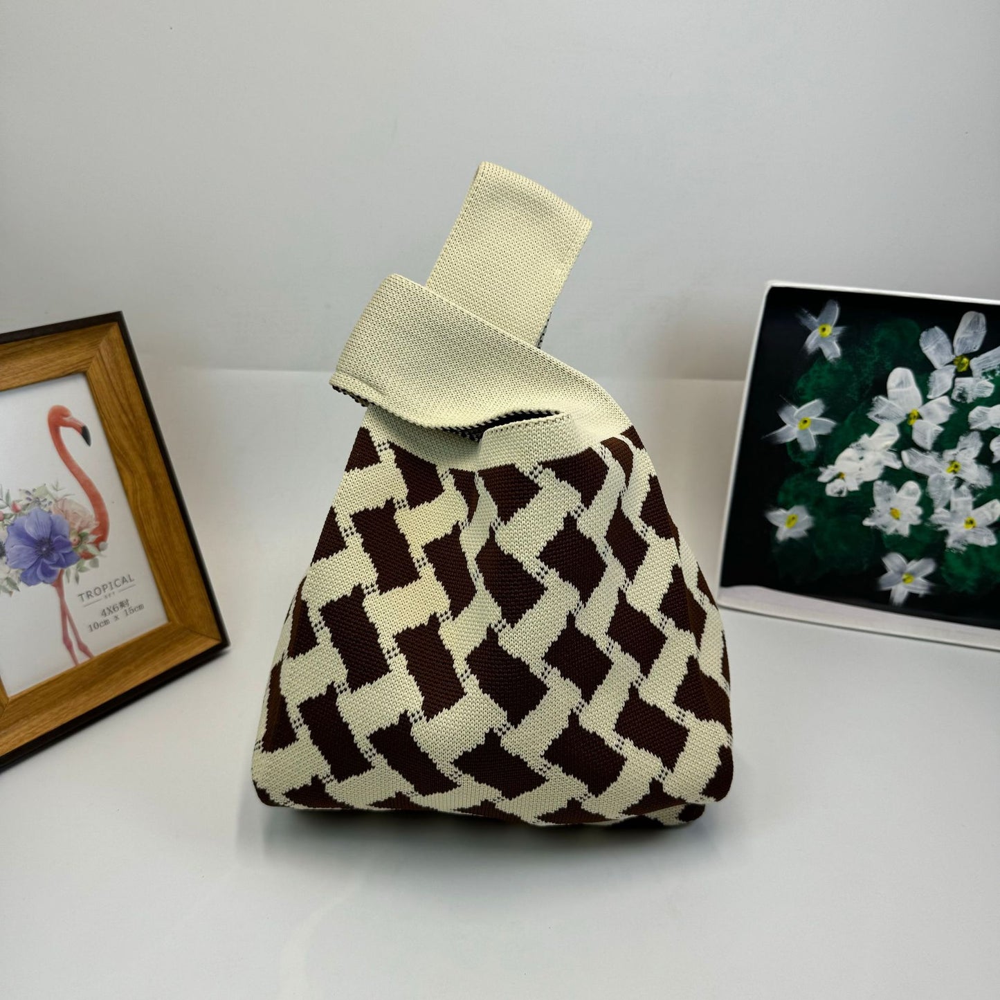 Korean Style Striped High Sense Contrast Handbags