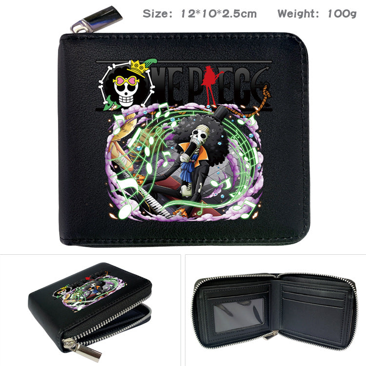 Peripheral Zipper One Piece Printed Fold Men's Wallets