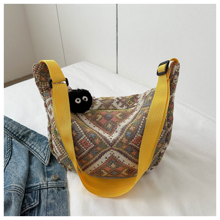 Style Retro Fashion Design Large Capacity Texture Women's Shoulder Bag
