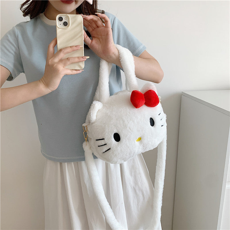 Cat Plush Cute Mobile Doll Birthday Crossbody Bags