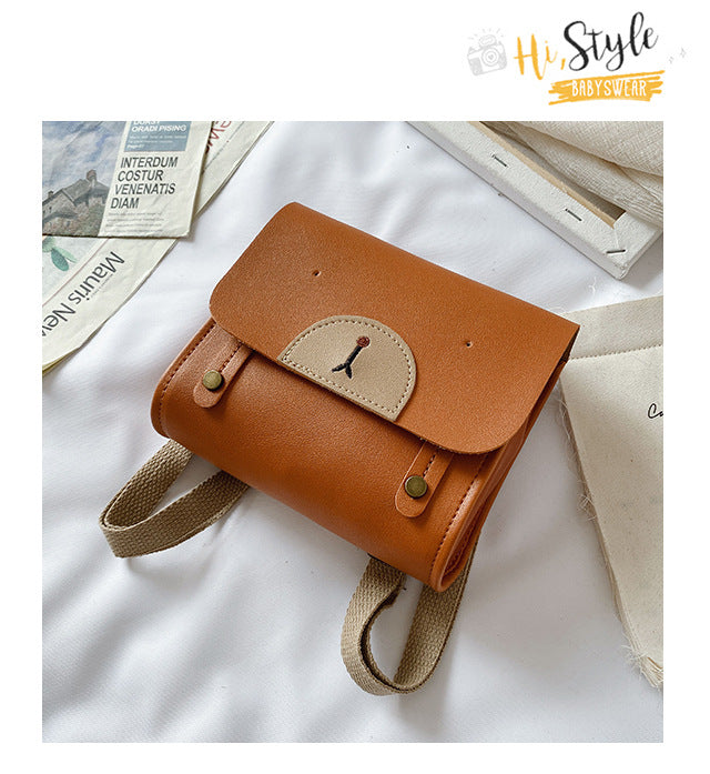 Solid Color Cute Bear Texture Shoulders Women's Shoulder Bag