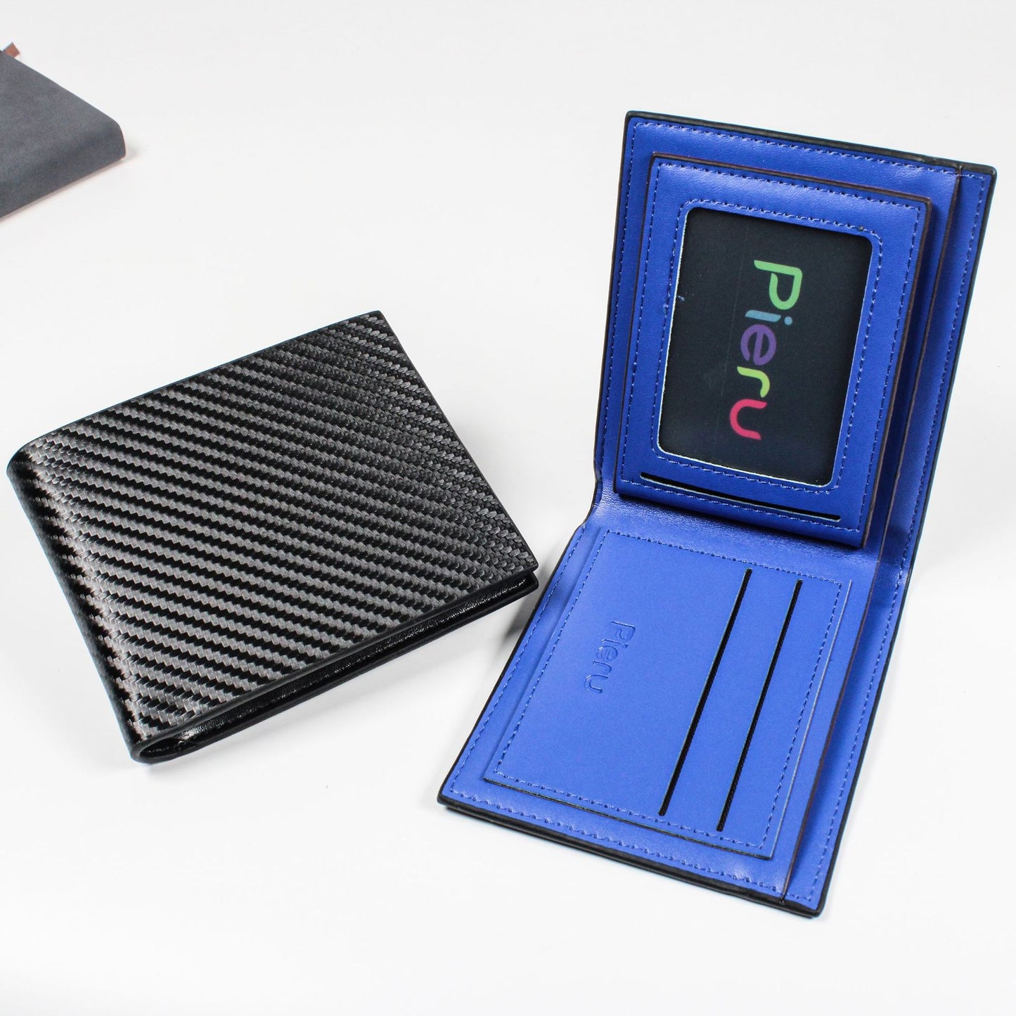 Men's Creative Carbon Fiber Business Multiple Slots Men's Wallets