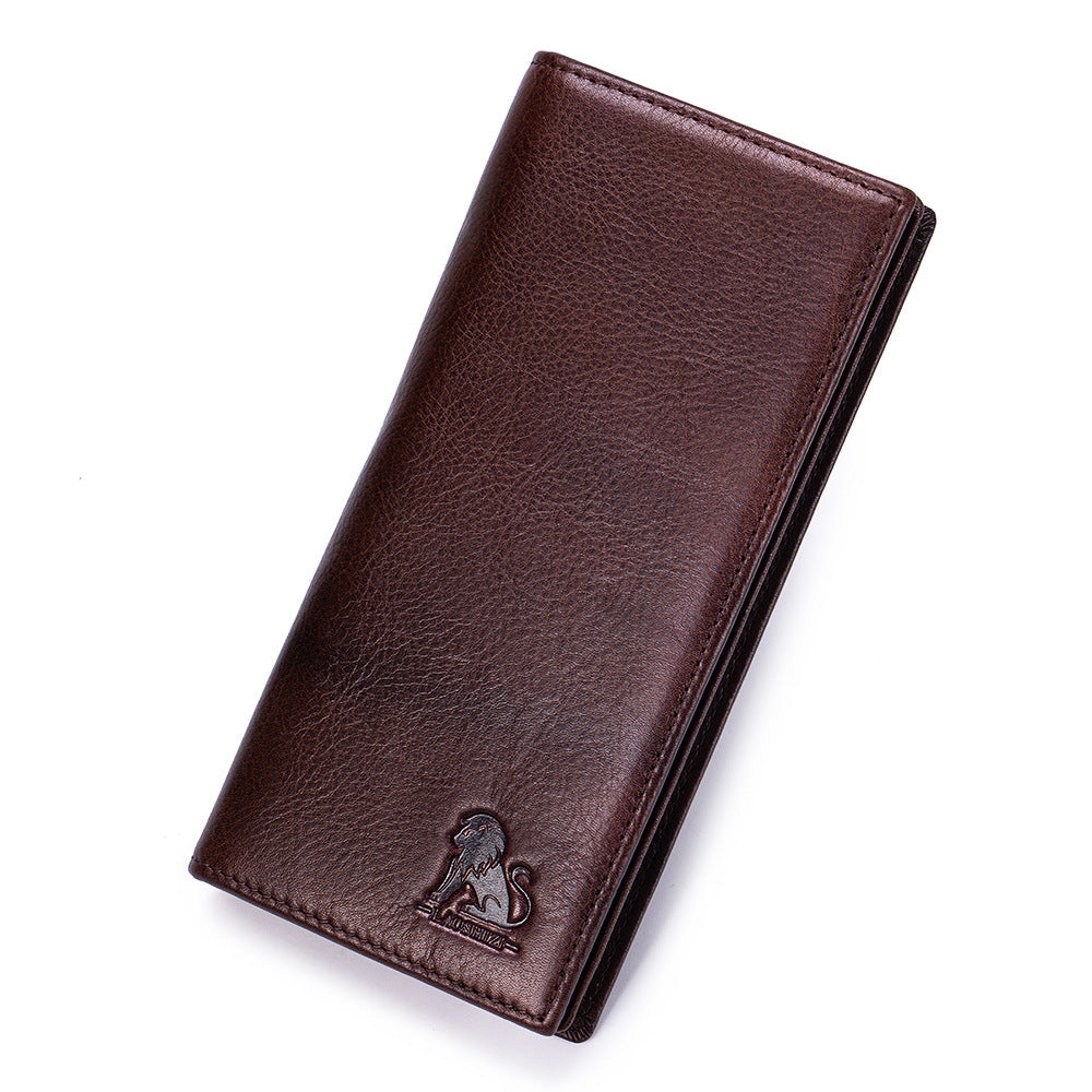 Genuine Leather Retro Vertical Soft Cowhide Neutral Large Card Holder