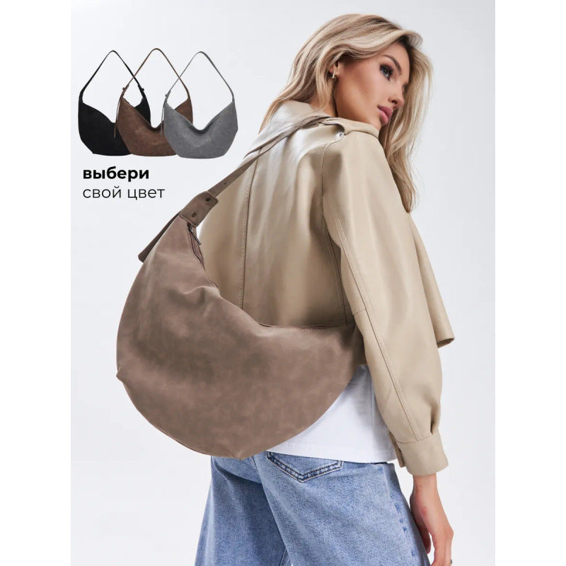 Women's Dumpling Soft Fashion Retro Design Advanced Women's Messenger Bag