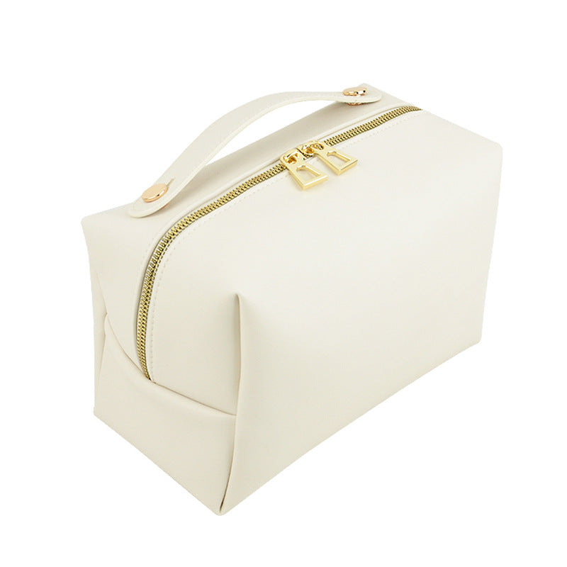 Leather Large Capacity High-grade Wind Portable Cosmetic Bags