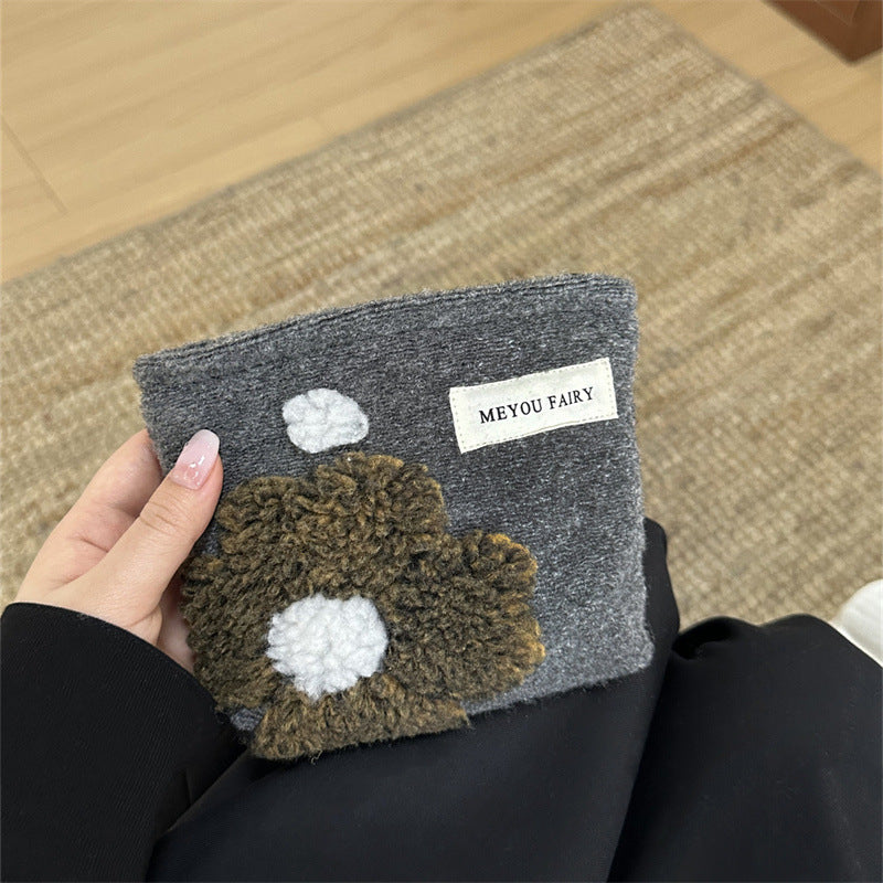 Simple Cartoon Flower Woolen Wash Portable Storage Liner Bags