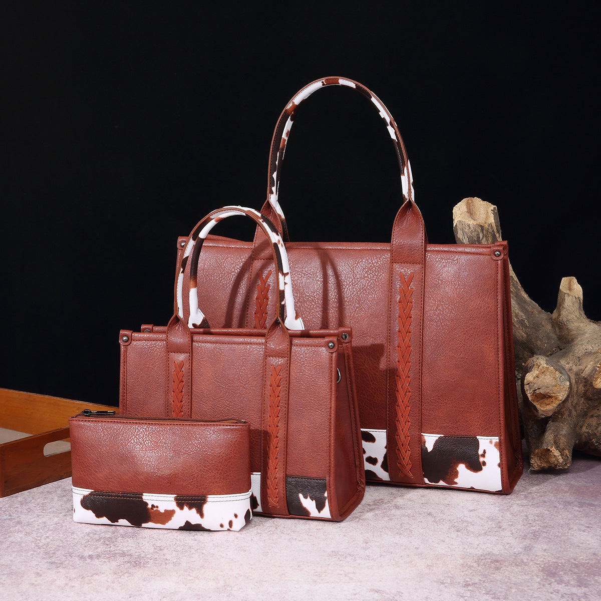 Women's Vintage Cotton Linen Printed Western One Crossbody Bags