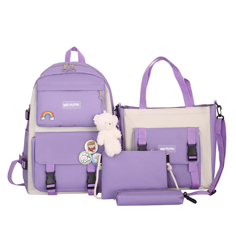 Women's Korean Canvas The Campus Of Large Backpacks