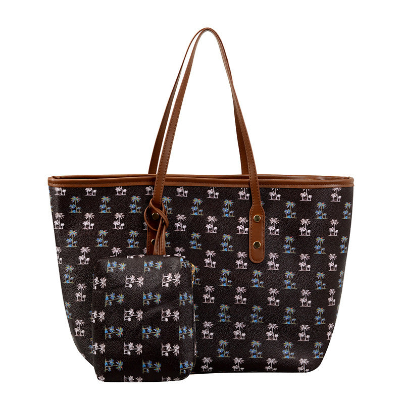 Women's Printed Large Capacity Two-piece Set Simple Western Bags