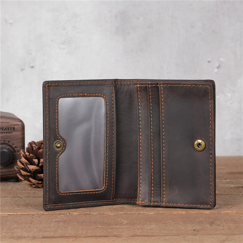 Men's First Layer Cowhide Driving License Leather Card Holder
