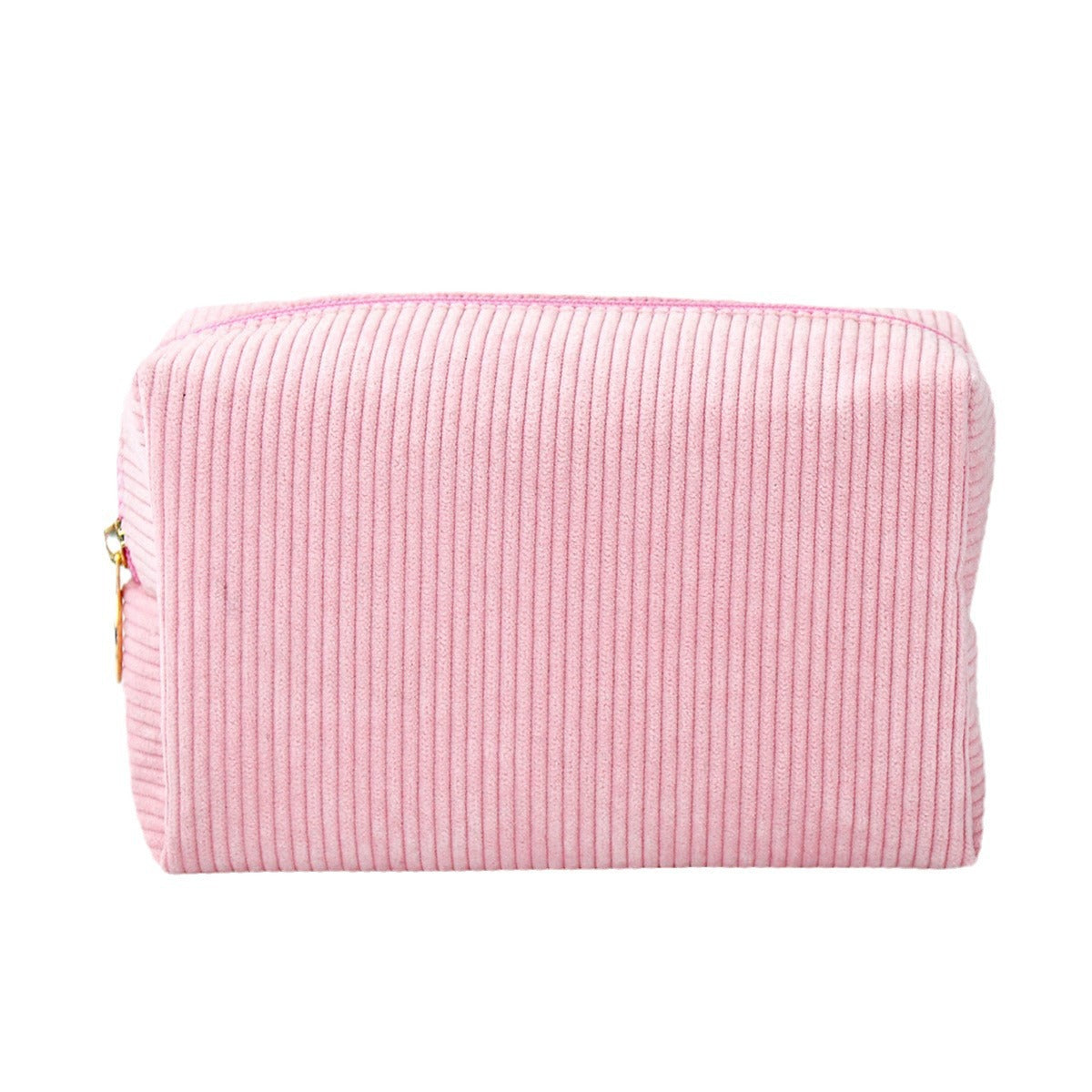 Fashion Corduroy Large Capacity Portable Wash Storage Solid Bags