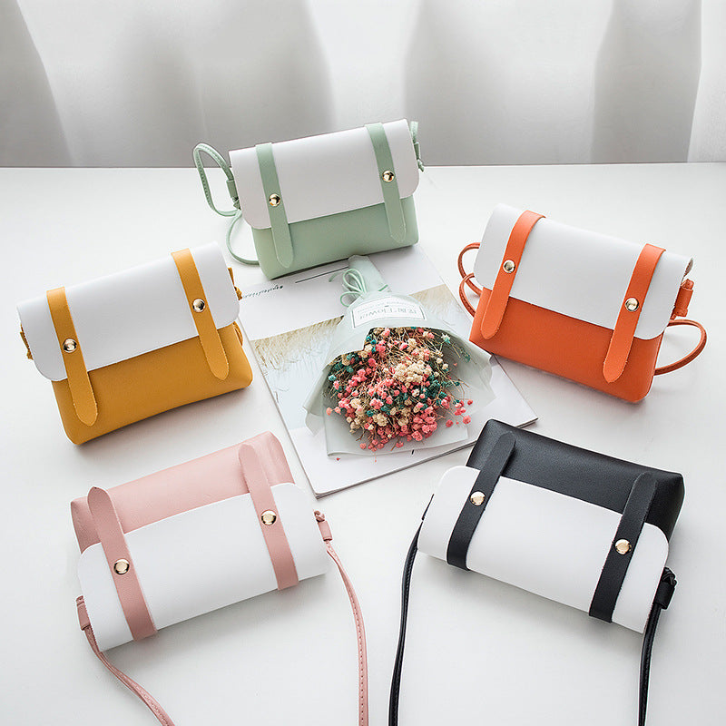 Korean Style Candy Color Contrast Simple Small Square Bags