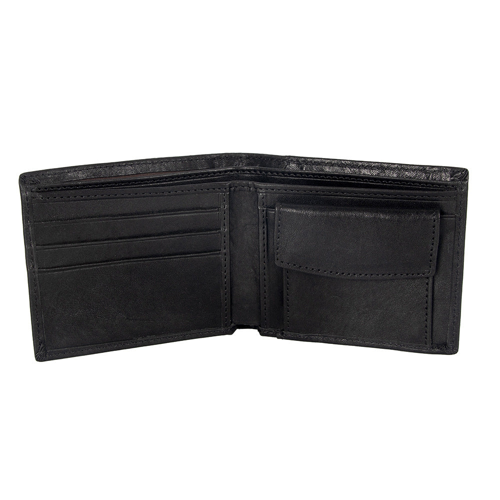Men's Multiple Slots Change Storage Genuine Leather First Men's Wallet