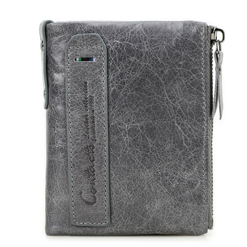 For Man Short Chic Crazy Horse Men's Wallets
