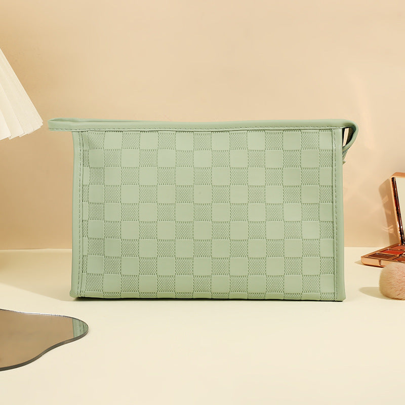 Women's High-grade Chessboard Storage Waterproof Portable Makeup Bag