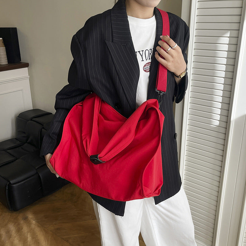 Creative Charming Korean Minimalist Solid-color Cloth Women's Shoulder Bag