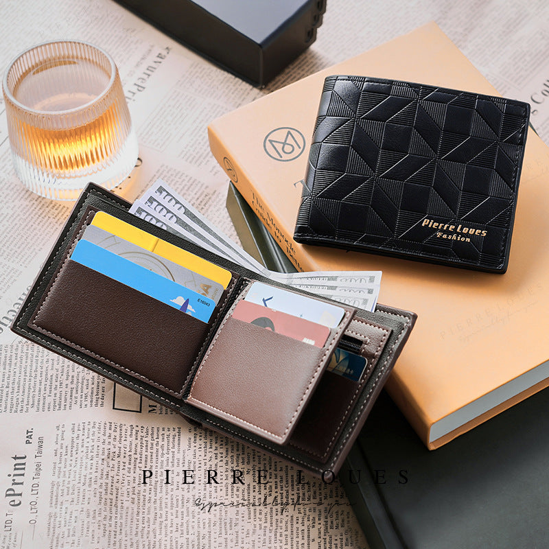 Men's Short Multiple Slots Business Horizontal Soft Men's Wallet