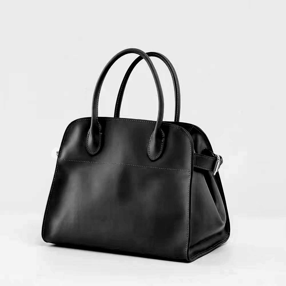 Women's Retro Large Capacity Totes Genuine Leather Commute Handbags