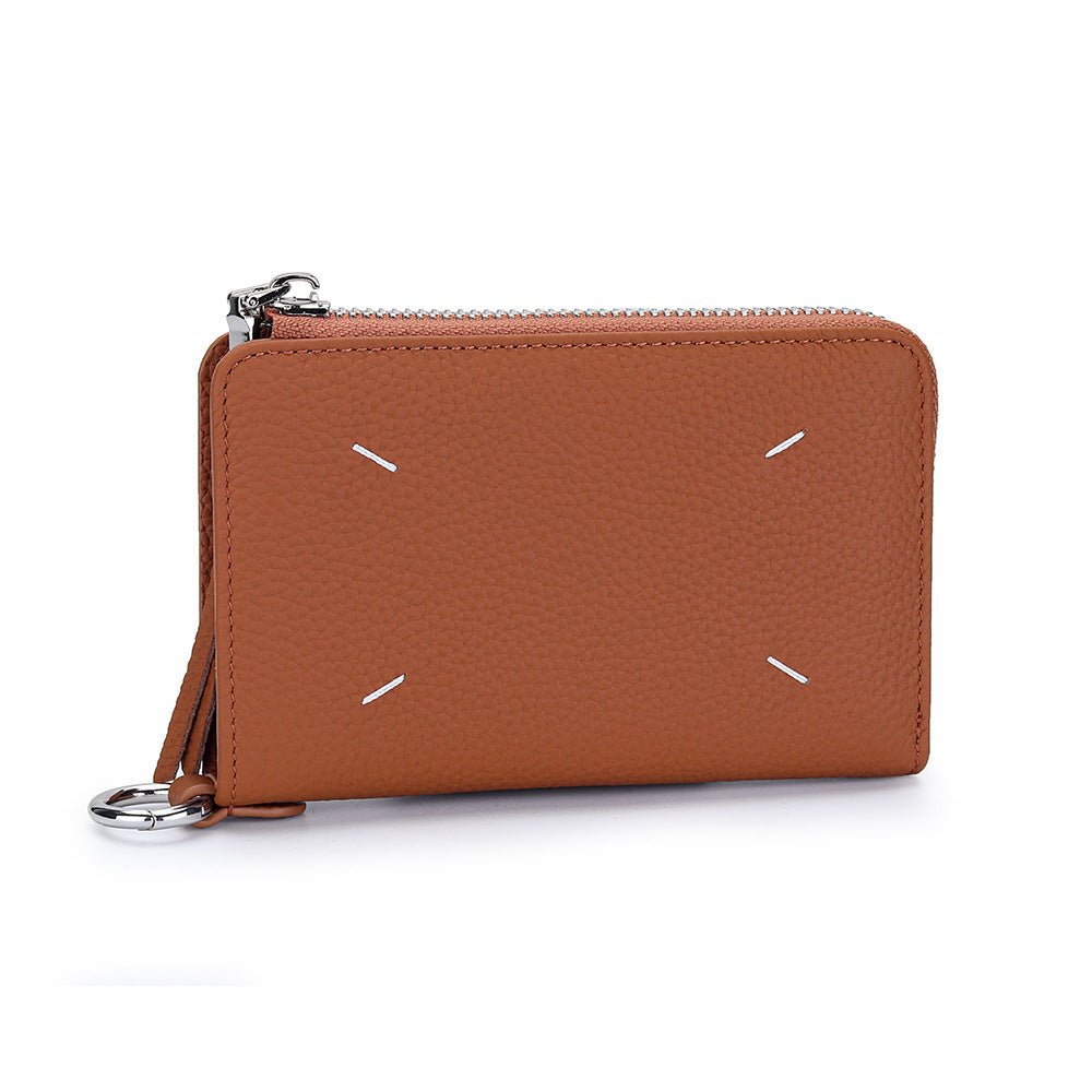 Women's Halter Short Multiple Slots Zipper Leather Ladies Wallet