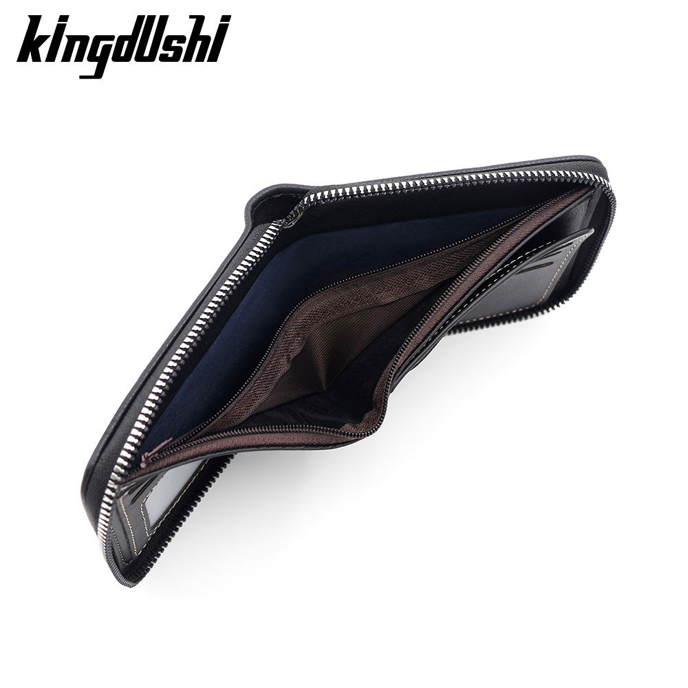 Men's Classic Crocodile Pattern Short Chain Hinge Men's Wallet