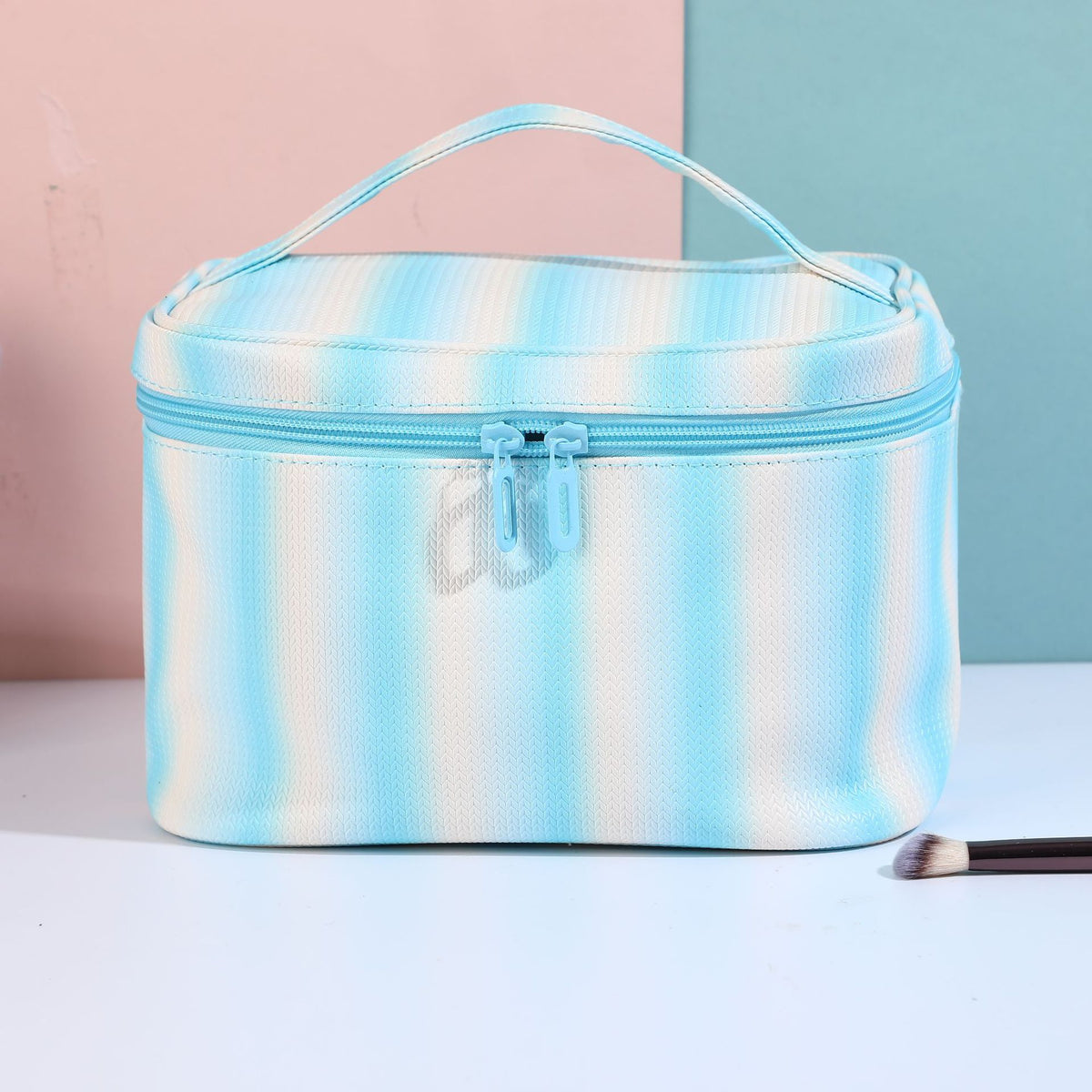 Transparent Striped Rainbow Portable Storage Wash Bags