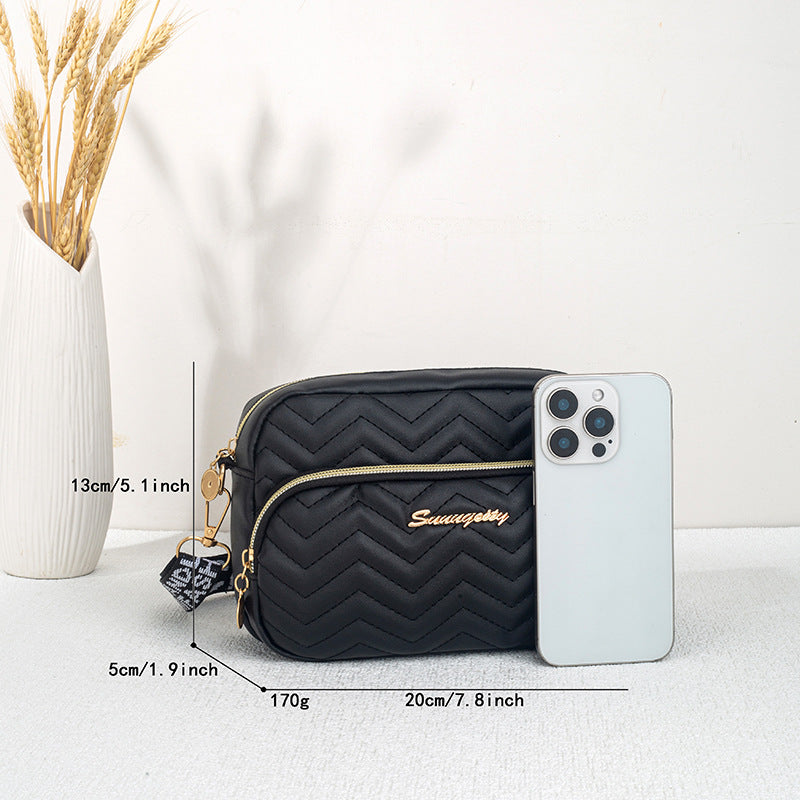Women's Wave Embroidered Pouch Fashion For Shoulder Bags