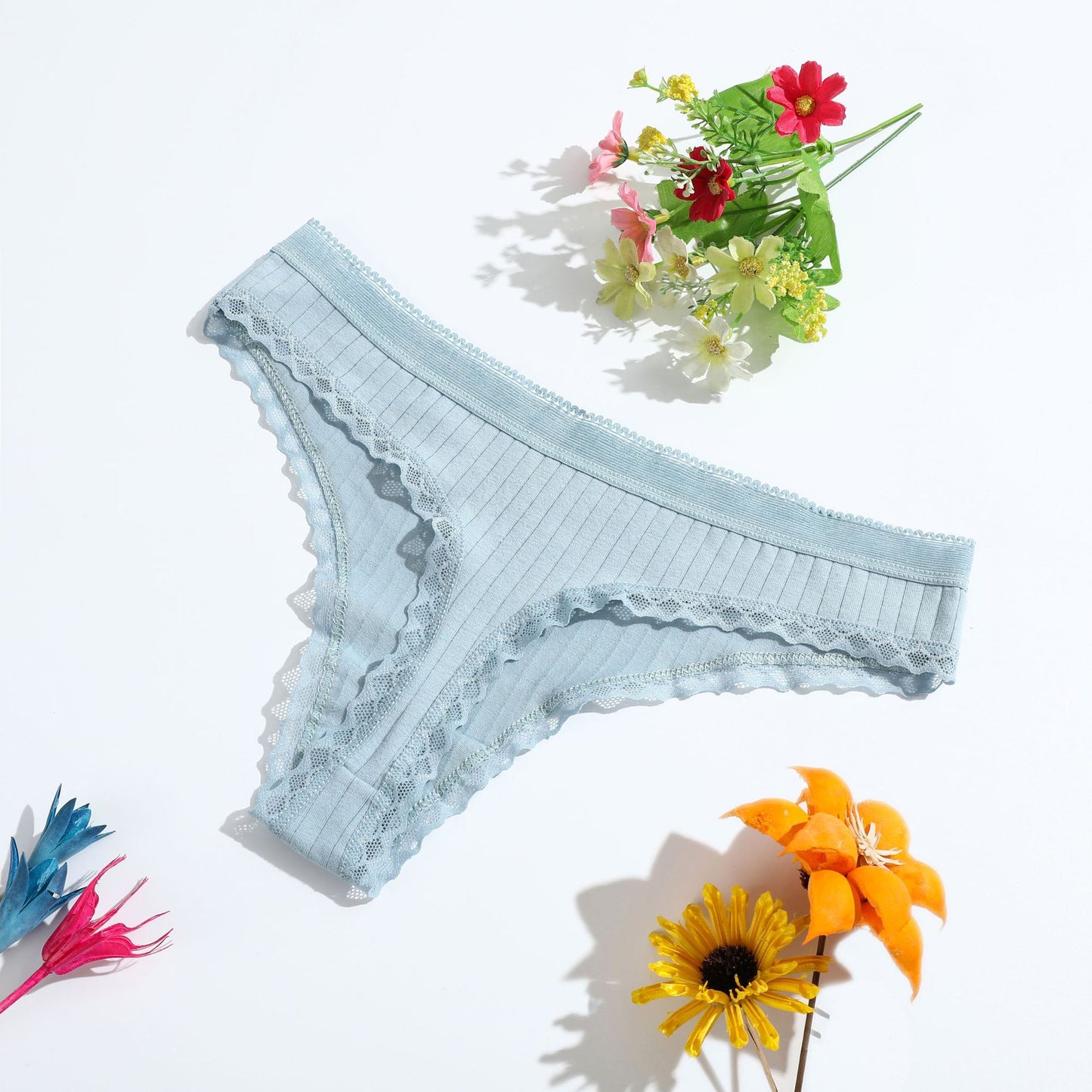 Women's Low Waist Hot Bead Cotton Underwear Panties