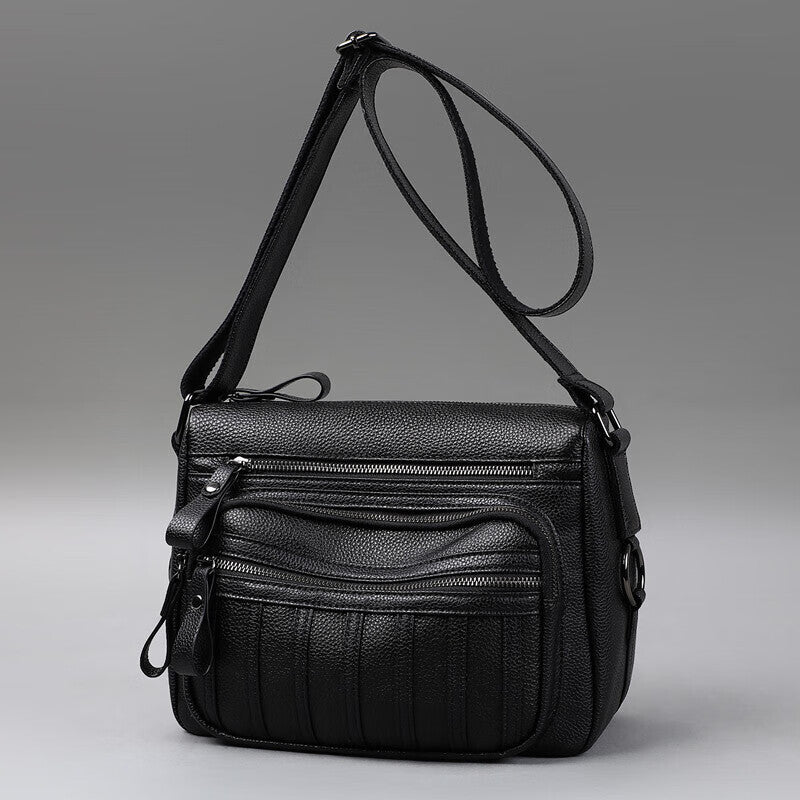 First Layer Cowhide Mom Large Capacity Light Women's Messenger Bag